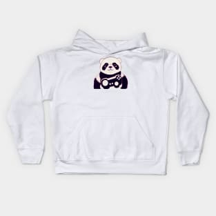 A gamer panda Kids Hoodie